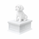 white vault white maltese pet urn