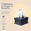 black vault white pug custom pet urn