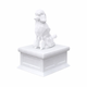 white vault white poodle pet urn