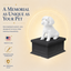 black vault white maltese custom pet urn