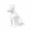 White Bull Terrier Pet Urn