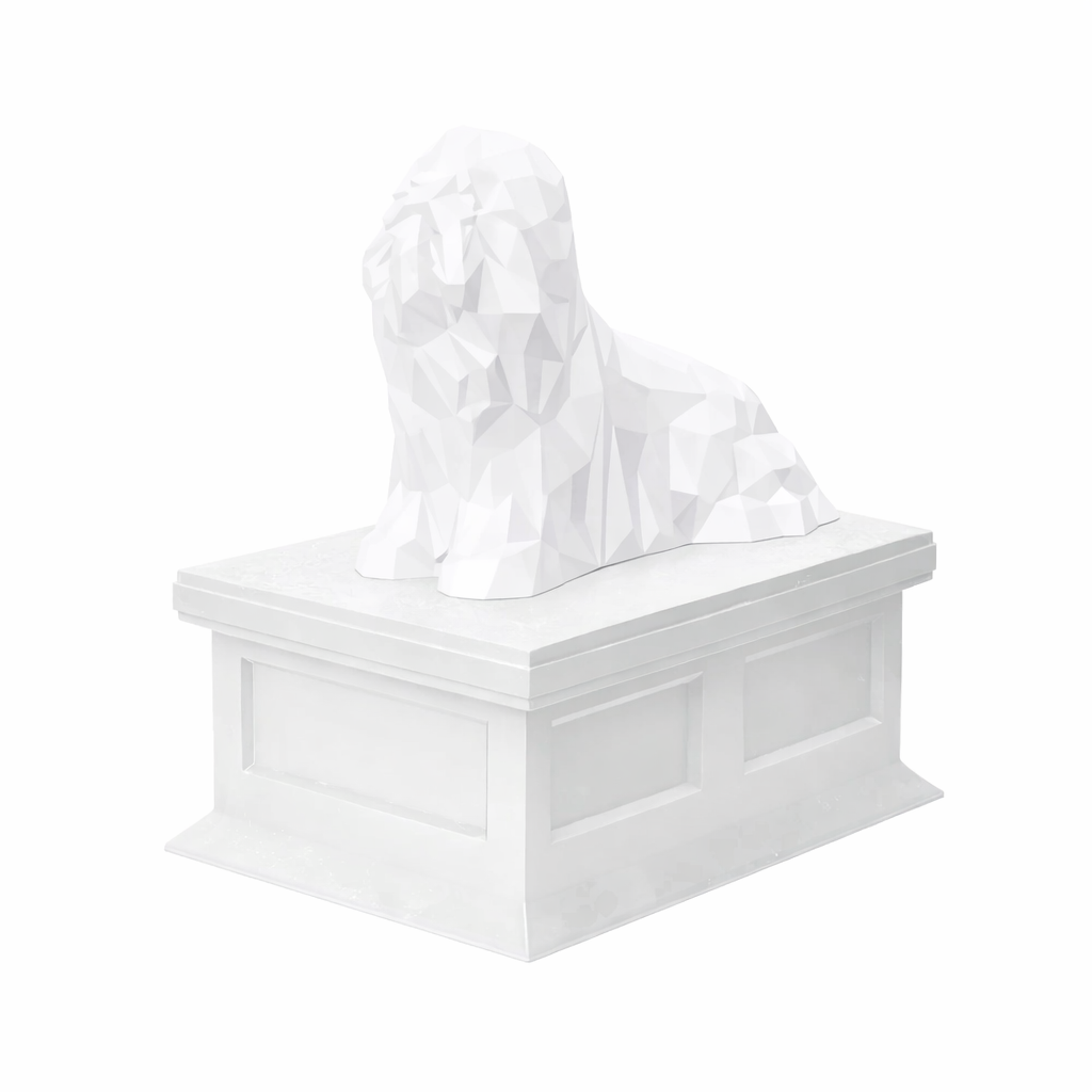 white vault white Lhasa Apso Pet Urn