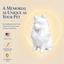 white Pomeranian pet memorial urn