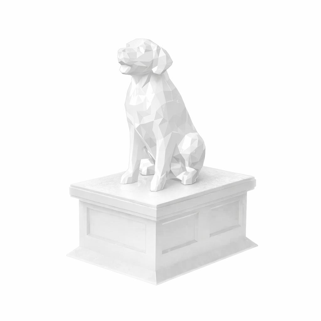 white vault white golden retriever pet urn