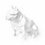 White American Bulldog Pet Urn