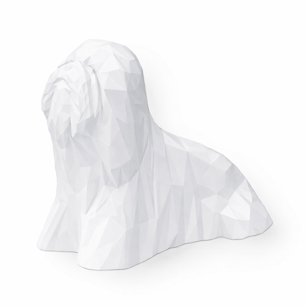 White Lhasa Apso Pet Urn