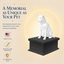 black vault white pitbull custom pet urn