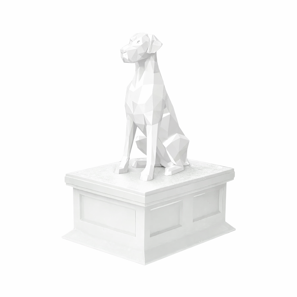 white vault white great dane pet urn