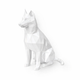 White Husky Pet Urn