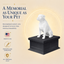 black vault white Rottweiler custom pet urn