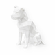 White Pit Bull Pet Urn