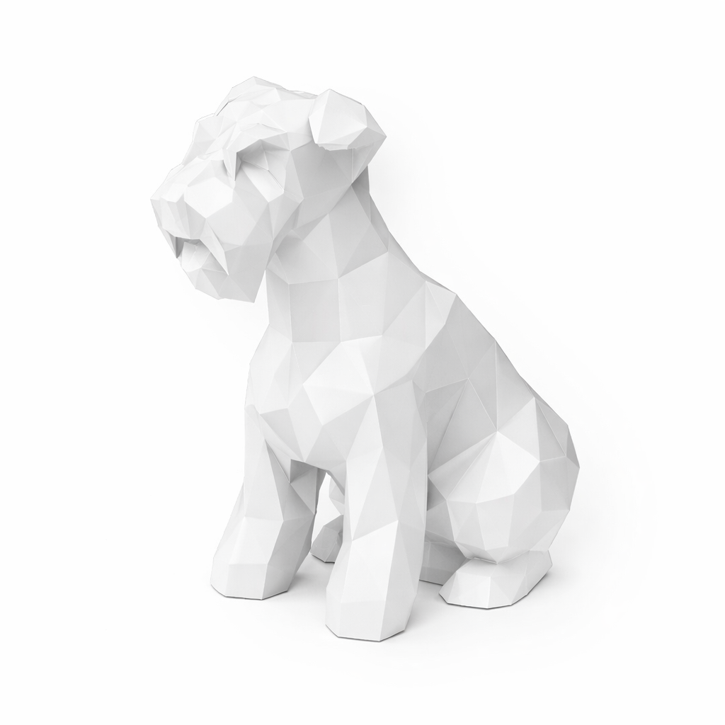 White Schnauzer Pet Urn