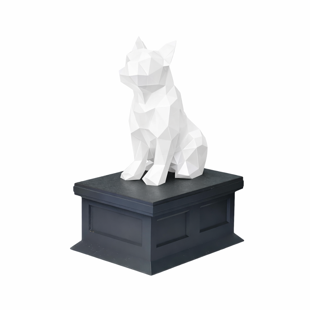 black vault white french bulldog pet urn