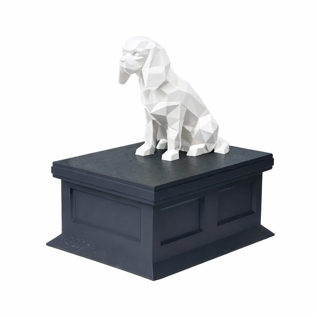 black vault white cavalier king charles spaniel pet urn