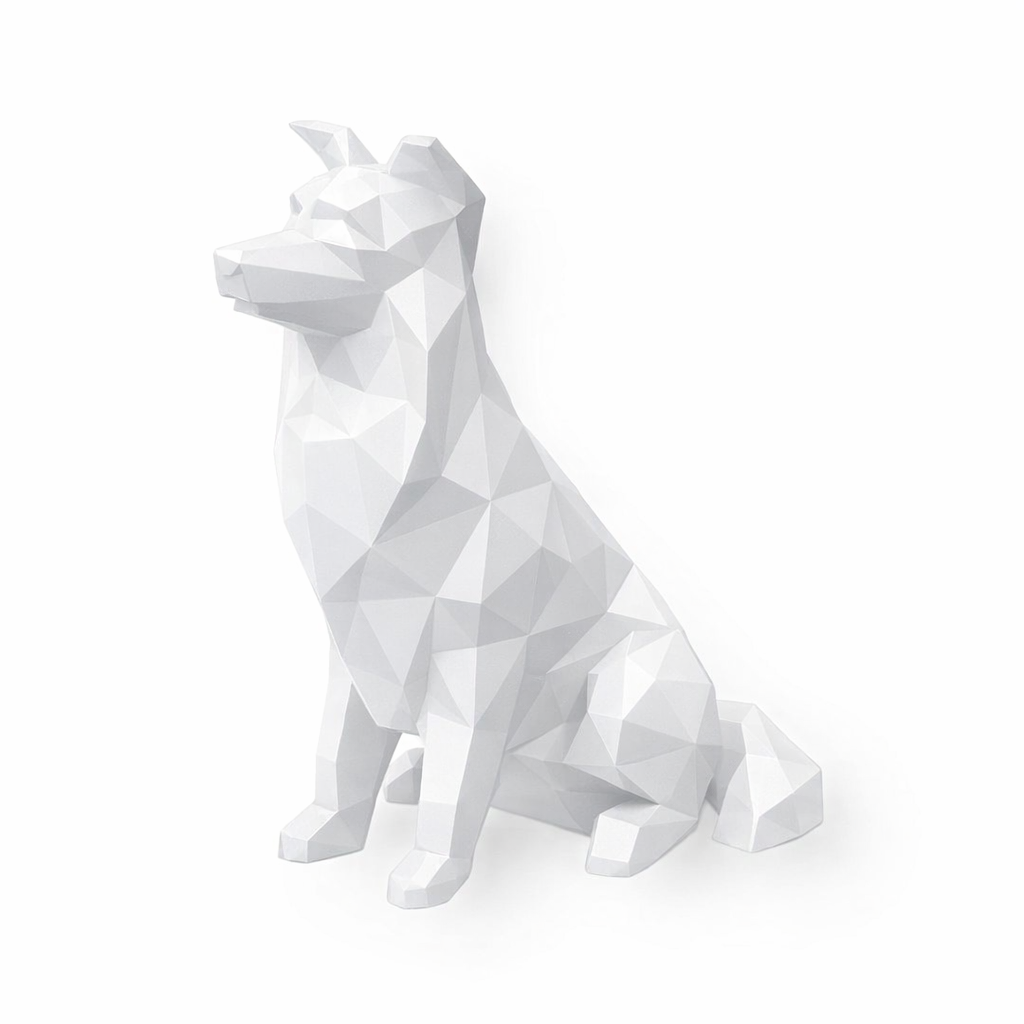 White Border Collie Pet Urn
