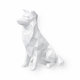 White Border Collie Pet Urn