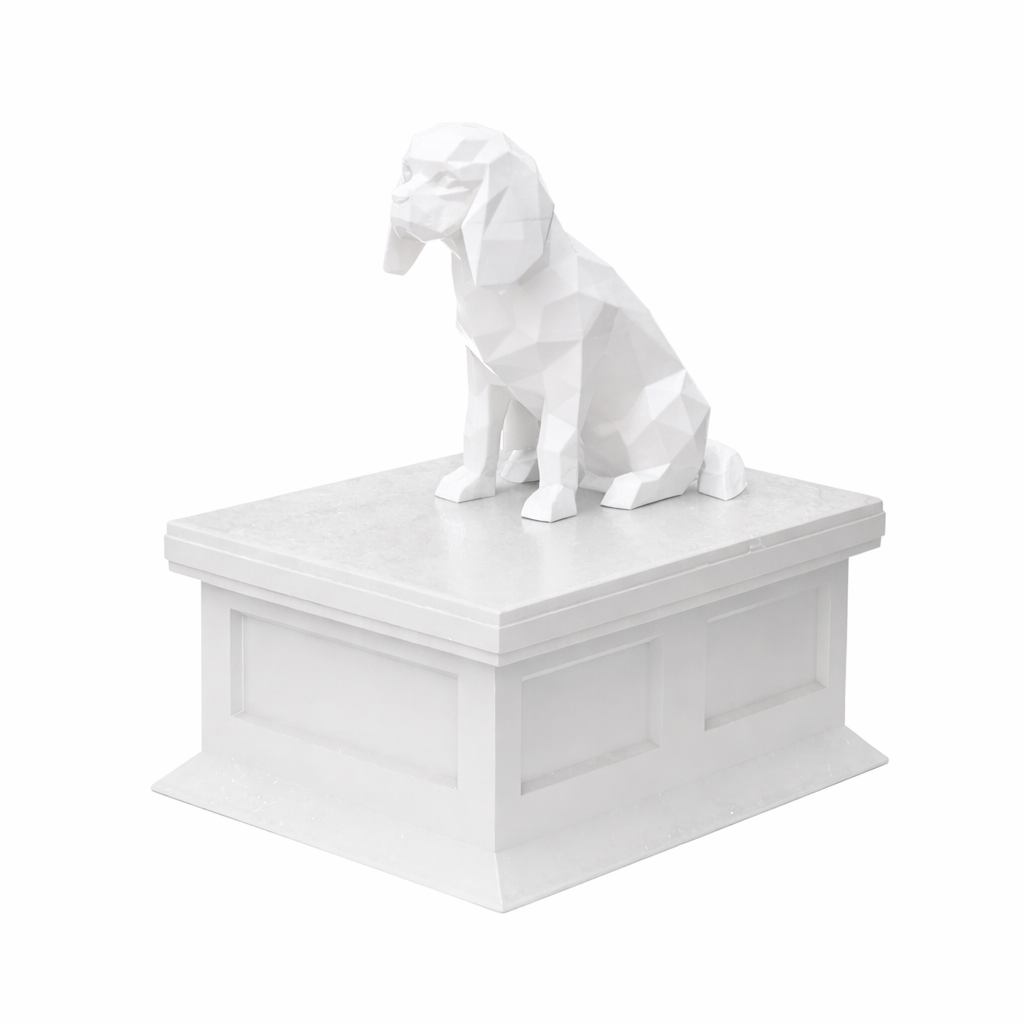 white vault white cavalier king charles spaniel pet urn