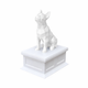 White vault white Boston Terrier Pet Urn