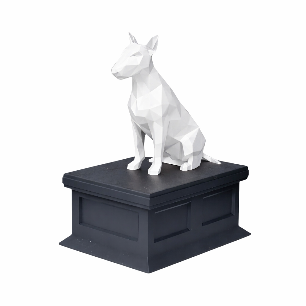 black vault white bull terrier pet urn