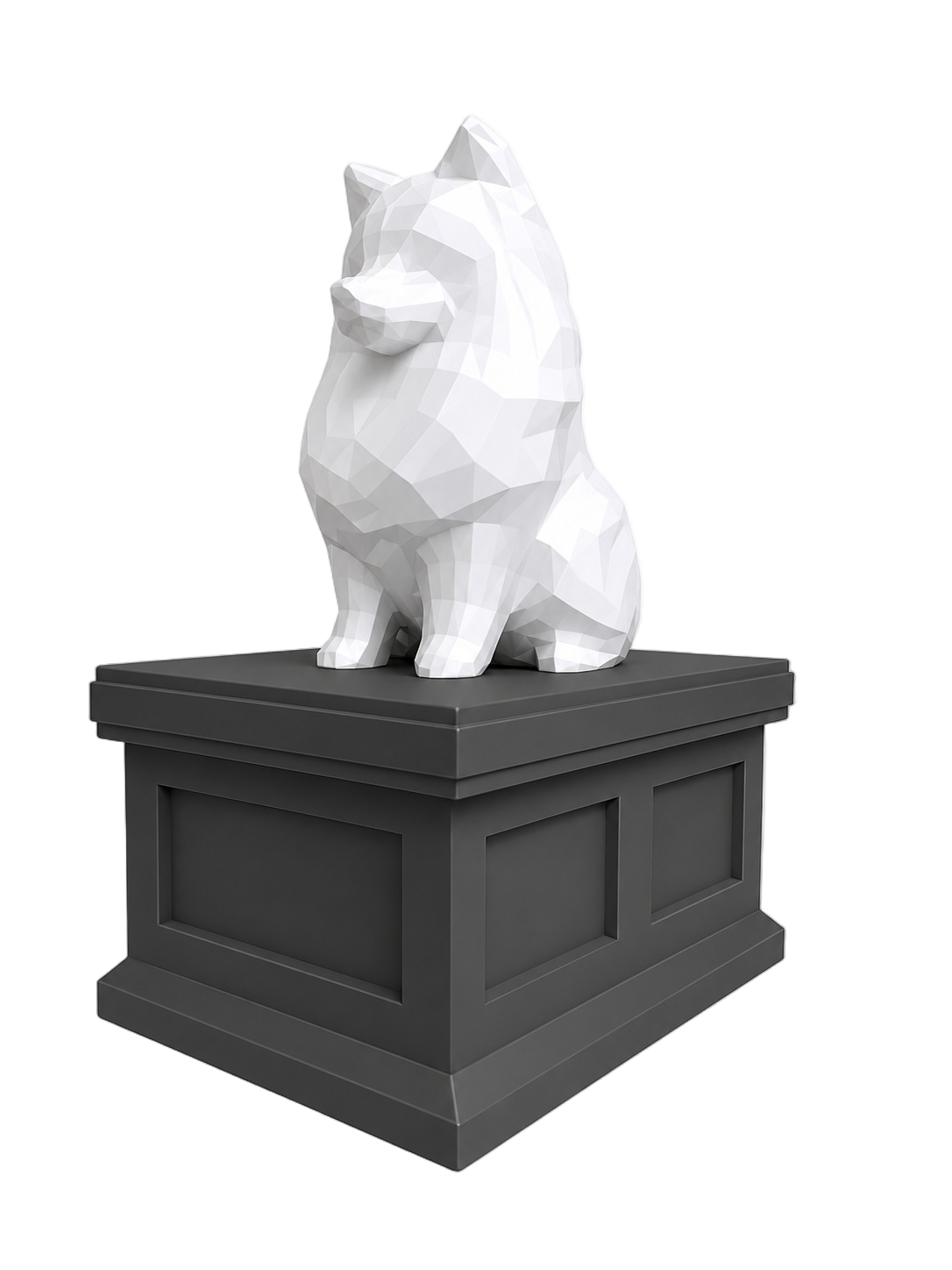 black vault white pomeranian pet memorial urn
