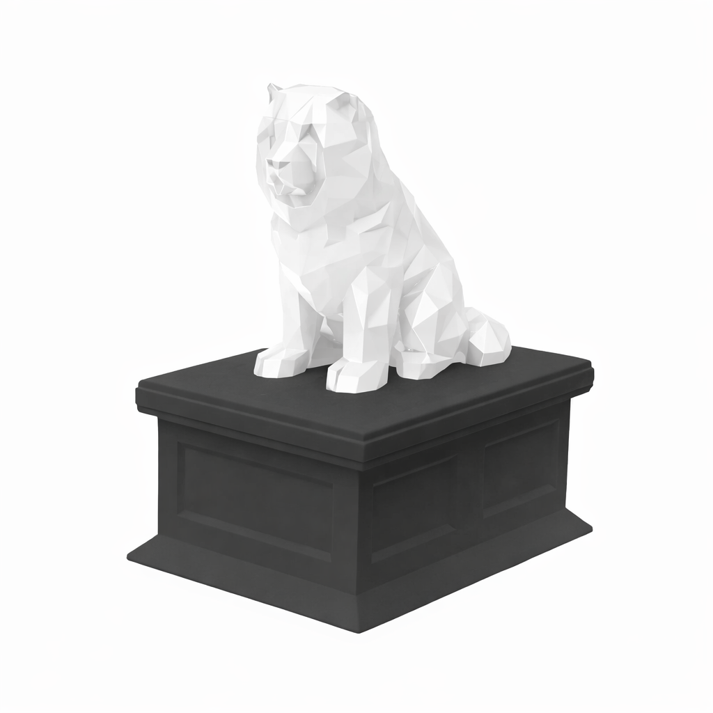 black vault white chow chow pet urn