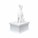 white vault white english setter pet urn