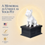black vault white Yorkshire Terrier custom pet urn