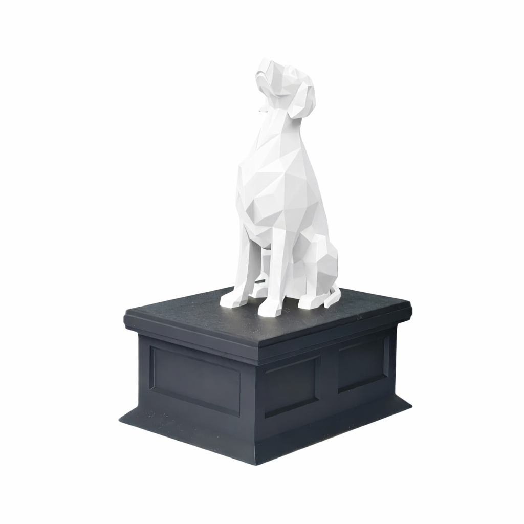 black vault white english setter pet urn
