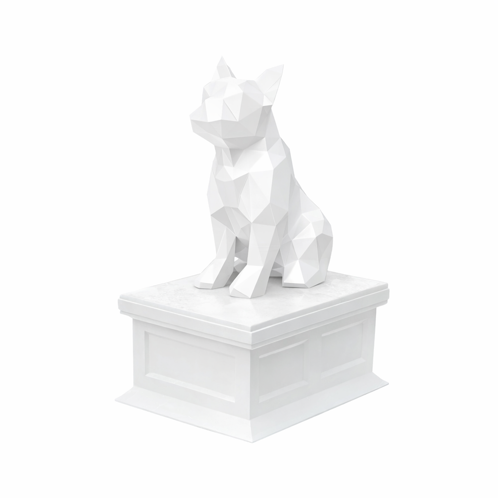white vault white french bulldog pet urn