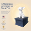 black vault white Chihuahua custom pet urn