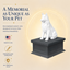 black vault white Shetland Shepherd custom pet urn