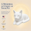 white Cat laying Pet Capsule custom Urn