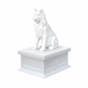 white vault white Shetland Shepherd pet urn